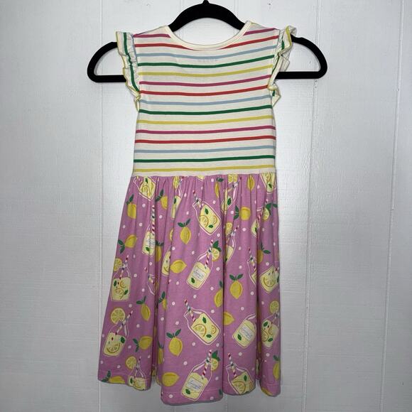 Boden Girl’s Posie Frill Sleeve Dress Chalk Pink Lemonade Size 7-8 - Picture 2 of 5